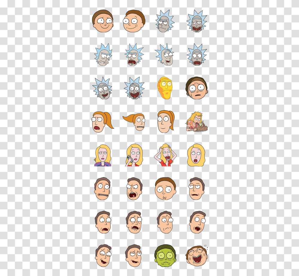Rick And Morty Moji, Head, Face, Person, Cat Transparent Png