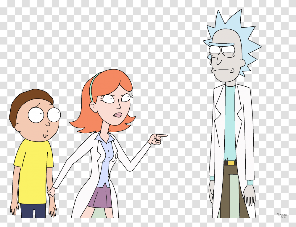 Rick And Morty Morty And Jessica, Person, People, Book, Comics Transparent Png