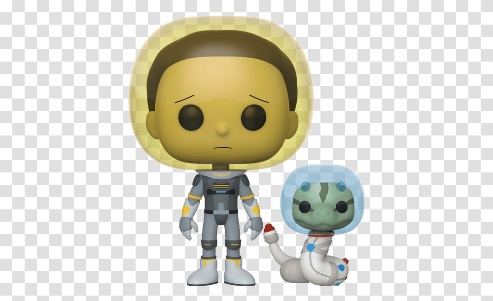 Rick And Morty Morty Space Suit With Snake Pop Vinyl Figure Serpent Rick Et Morty, Toy, Robot Transparent Png