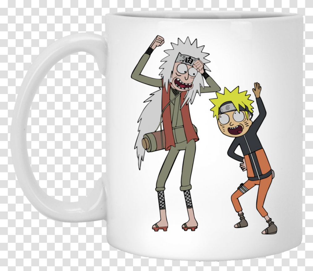 Rick And Morty Naruto And Jiraiya Coffee Mugs You Serious Clark Svg, Coffee Cup, Person, Human, Soil Transparent Png