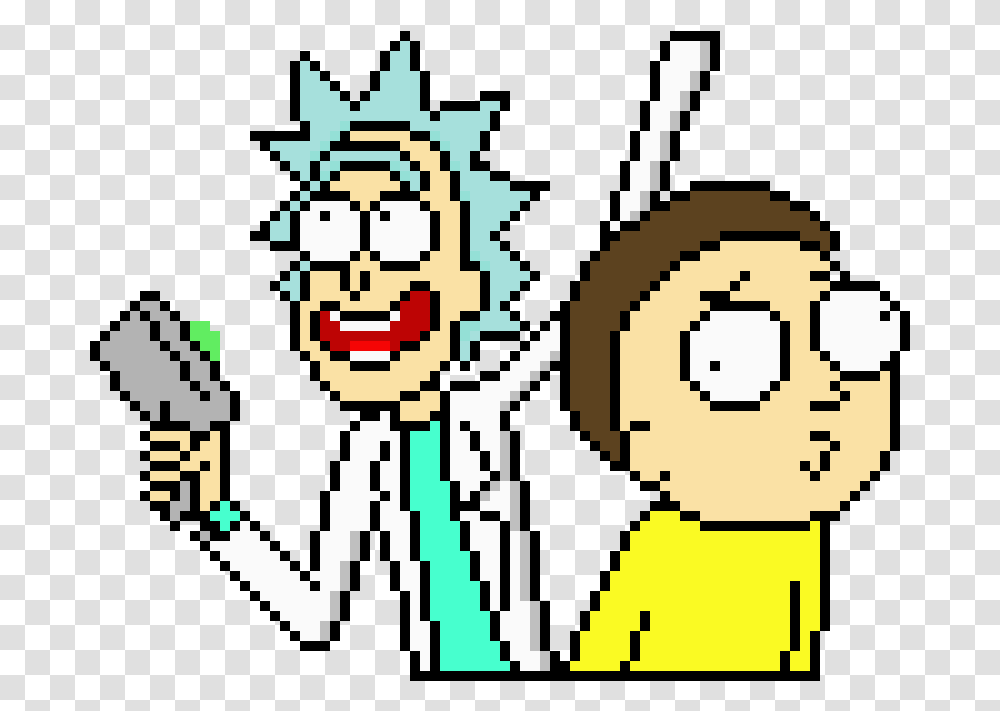 Rick And Morty Pixel Art, Rug, Crowd Transparent Png