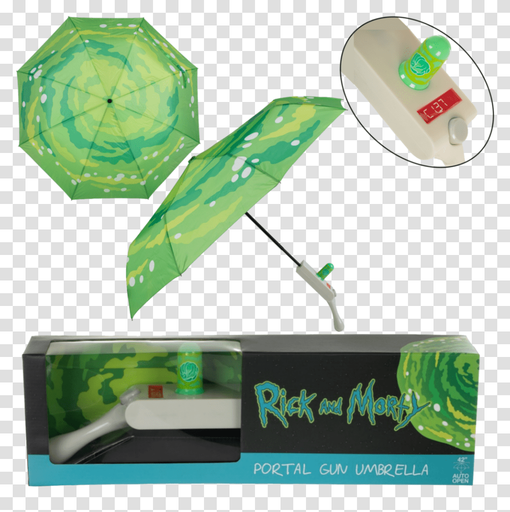 Rick And Morty Portal Gun Compact UmbrellaData, Crystal Transparent Png