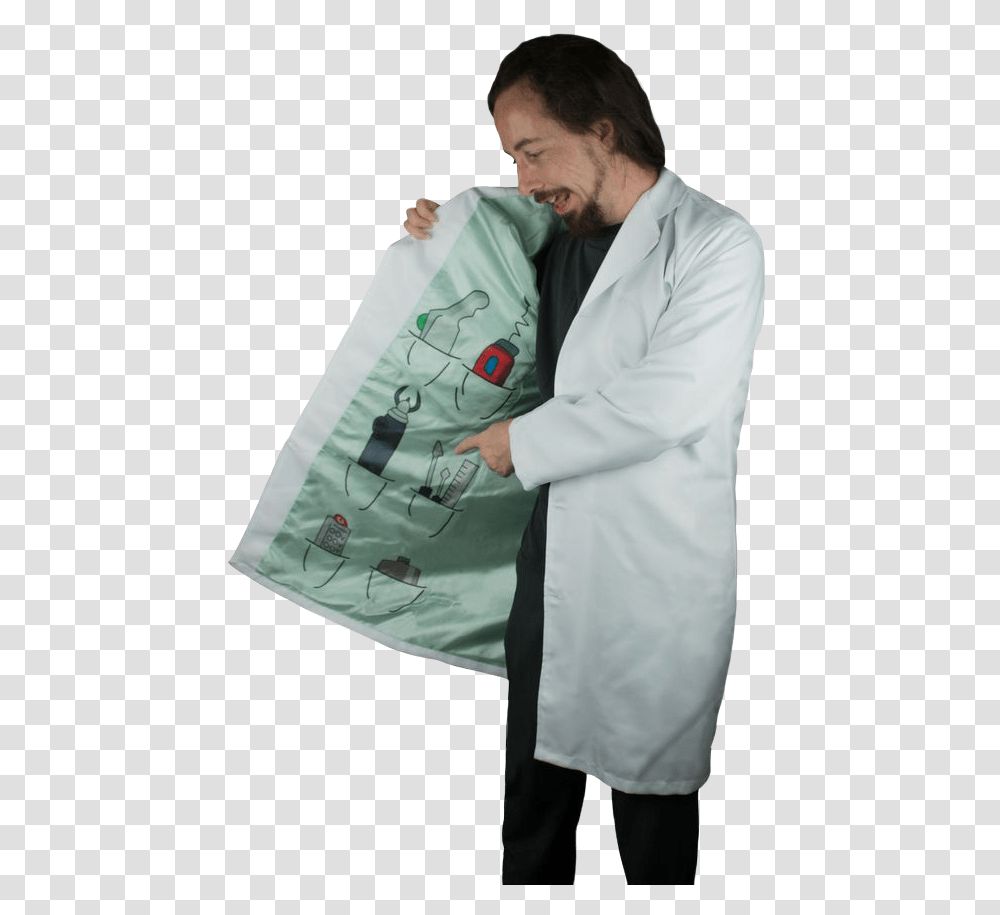 Rick And Morty Replica Lab Coat, Apparel, Person, Human Transparent Png