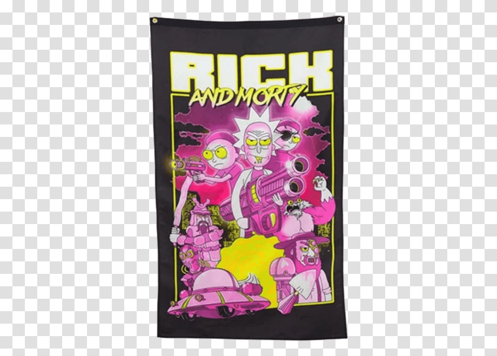 Rick And Morty Retro Standard Banner Rick And Morty Big Trouble In Little Sanchez Puzzle, Label Transparent Png
