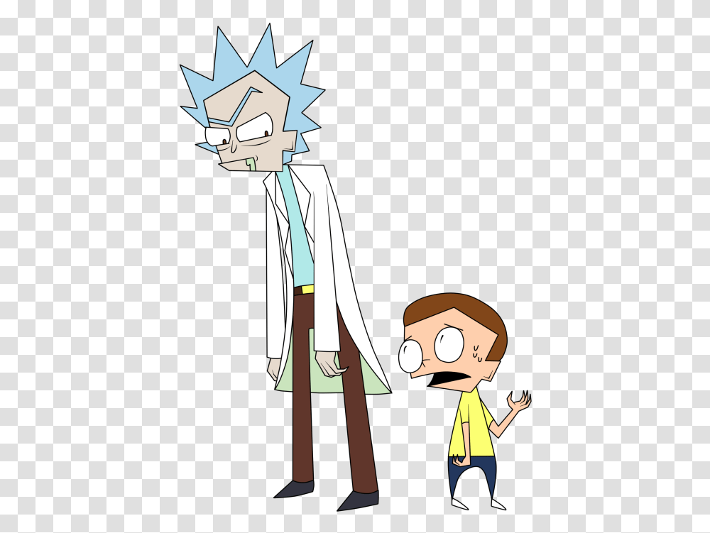 Rick And Morty Rick And Morty Character Wearing Hat, Sword, Book, Face Transparent Png