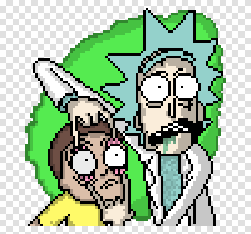 Rick And Morty Rick And Morty Pixel Art, Crowd, Poster, Advertisement Transparent Png