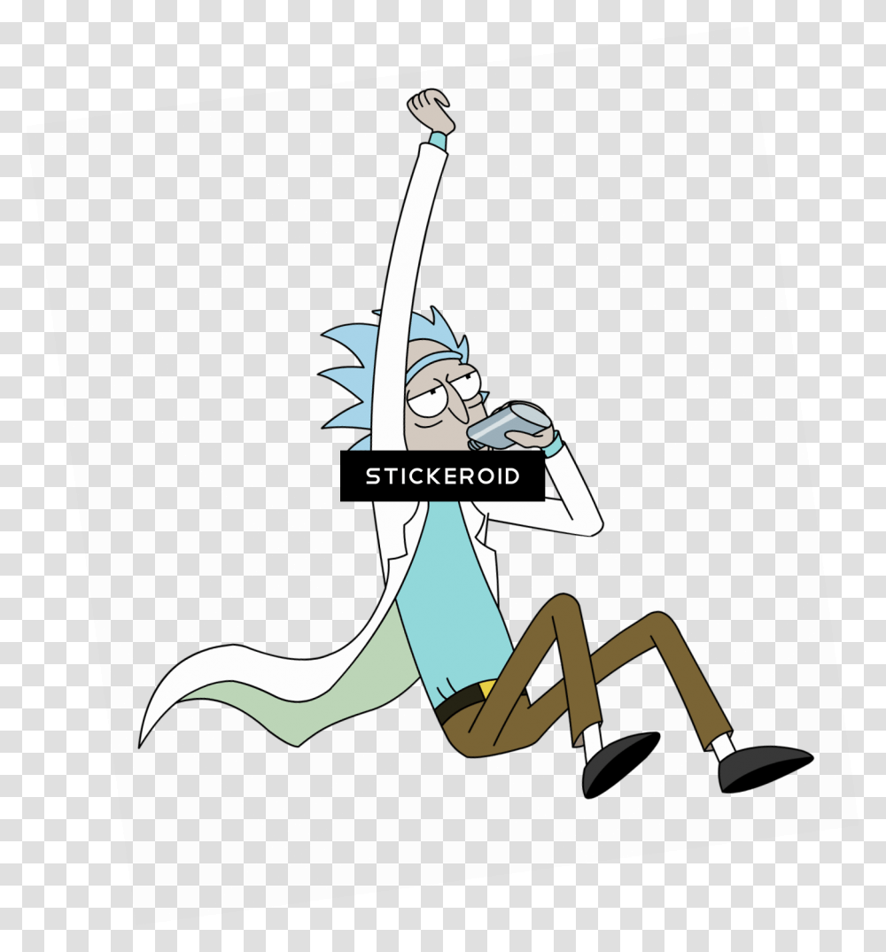 Rick And Morty Rick Flying Rick And Morty Stickers, Wasp, Bee, Insect, Invertebrate Transparent Png