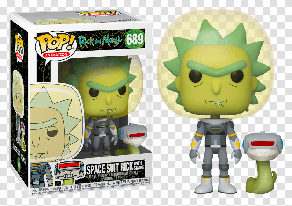 Rick And Morty Rick In Space Suit With Snake Pop Vinyl Figure Funko Pop Rick And Morty Space Suit, Robot Transparent Png