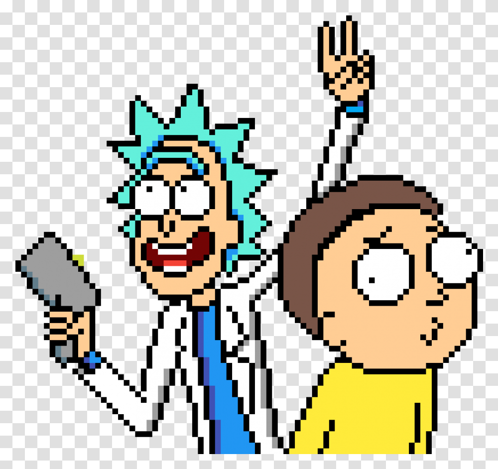 Rick And Morty Rick Rick And Morty Pixel Art, Crowd, Outdoors, Doodle Transparent Png