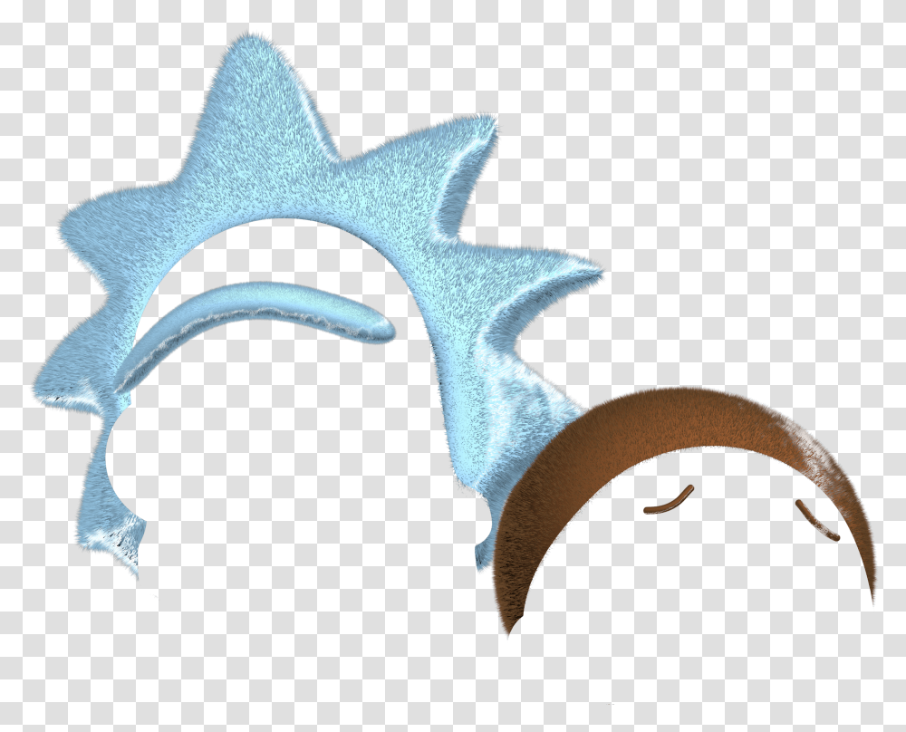 Rick And Morty S Heads Pop Out Of A Portal Looking Shark, Cross, Aluminium Transparent Png