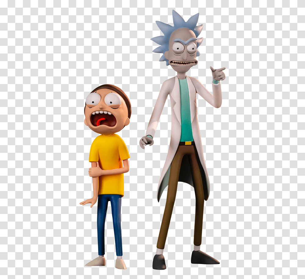 Rick And Morty Sixth Scale Figure Set By Mondo Rick And Morty Toy, Doll, Clothing, People, Person Transparent Png