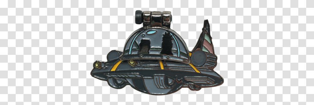 Rick And Morty Spaceship Flip Pin Vertical, Clothing, Transportation, Vehicle, Helmet Transparent Png