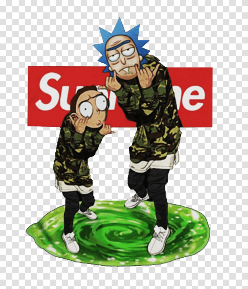 Rick And Morty Supreme Pictures Rick And Morty Supreme, Person, Hand, Costume Transparent Png