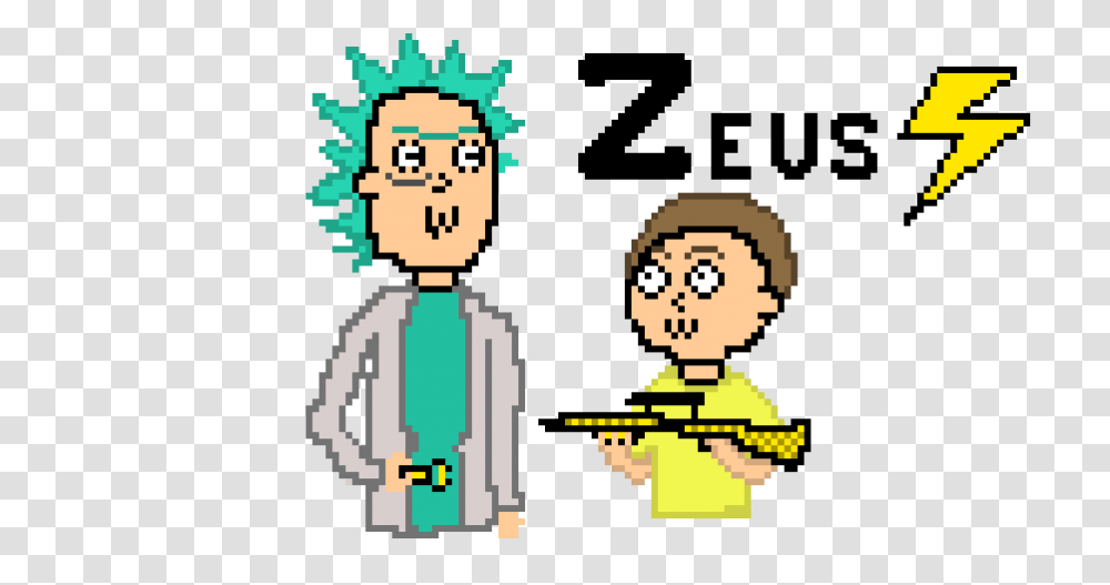 Rick And Morty With Tasers Pixel Art Maker, Doodle, Drawing Transparent Png