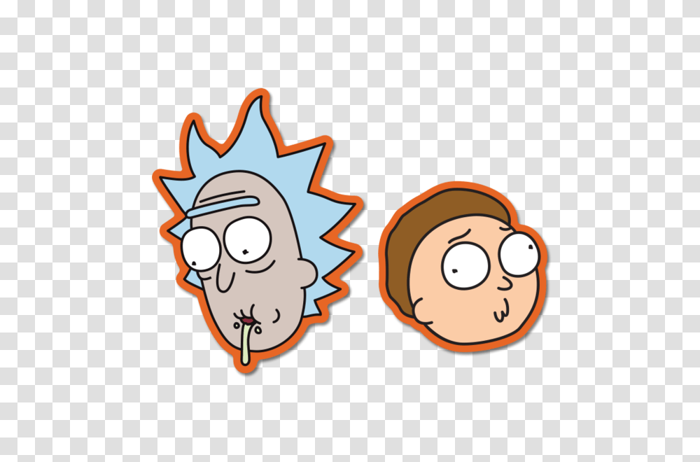 Rick And Morty Zoned Out Sticker Pair Burubado, Accessories, Jewelry, Food, Label Transparent Png