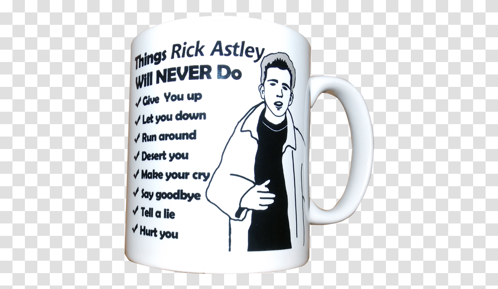 Rick Astley Mug Birds Yard Sheffield Mugs Serveware, Coffee Cup, Text, Person, Human Transparent Png