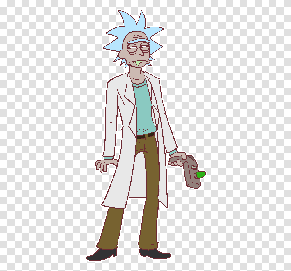 Rick Morty Gif, Person, Coat, Sleeve Transparent Png