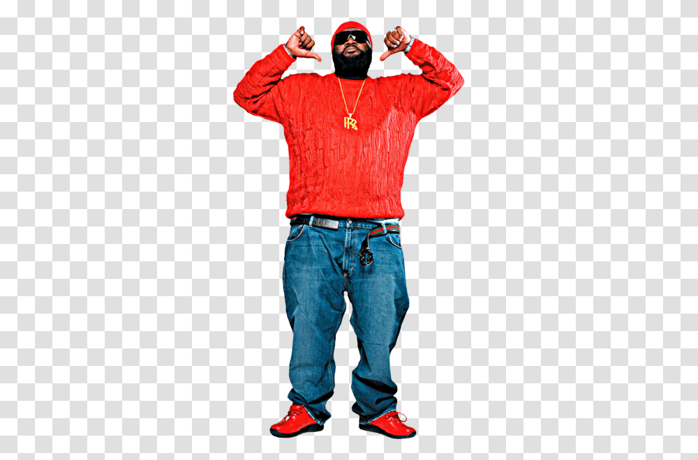 Rick Ross Full Body Shot, Pants, Person, Jeans Transparent Png