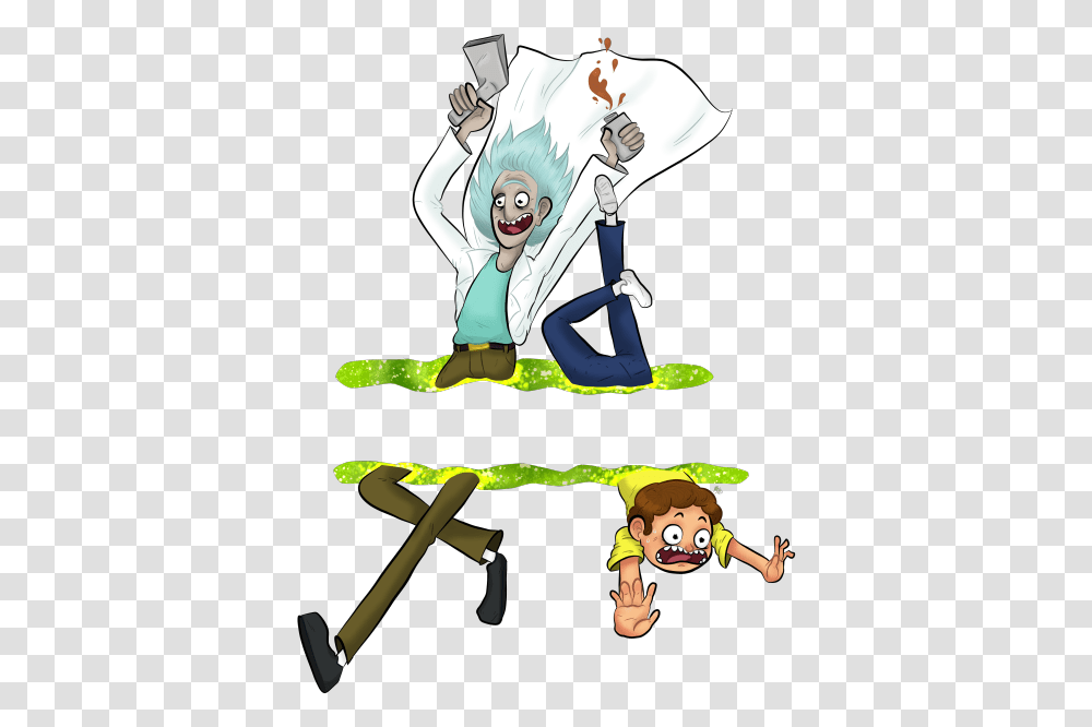 Rick Sanchez And Morty Rick And Morty, Person, Hand, Costume Transparent Png