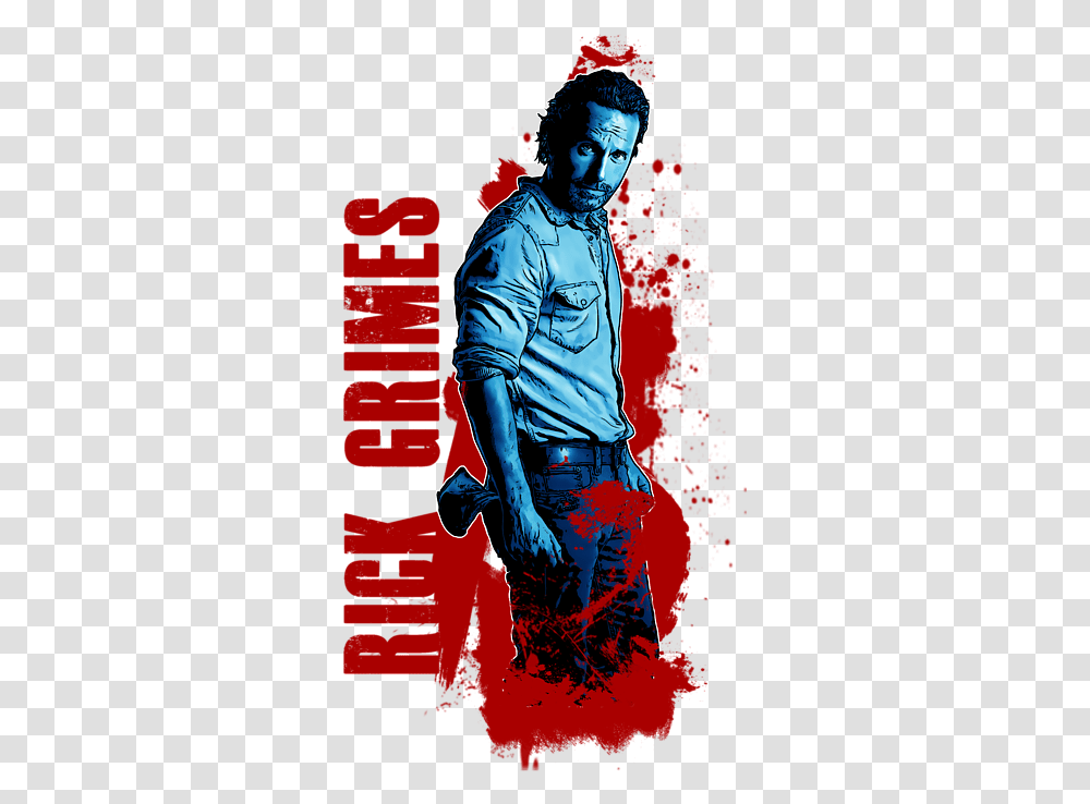 Rick The Walking Dead Design, Poster, Advertisement, Person, Flyer Transparent Png