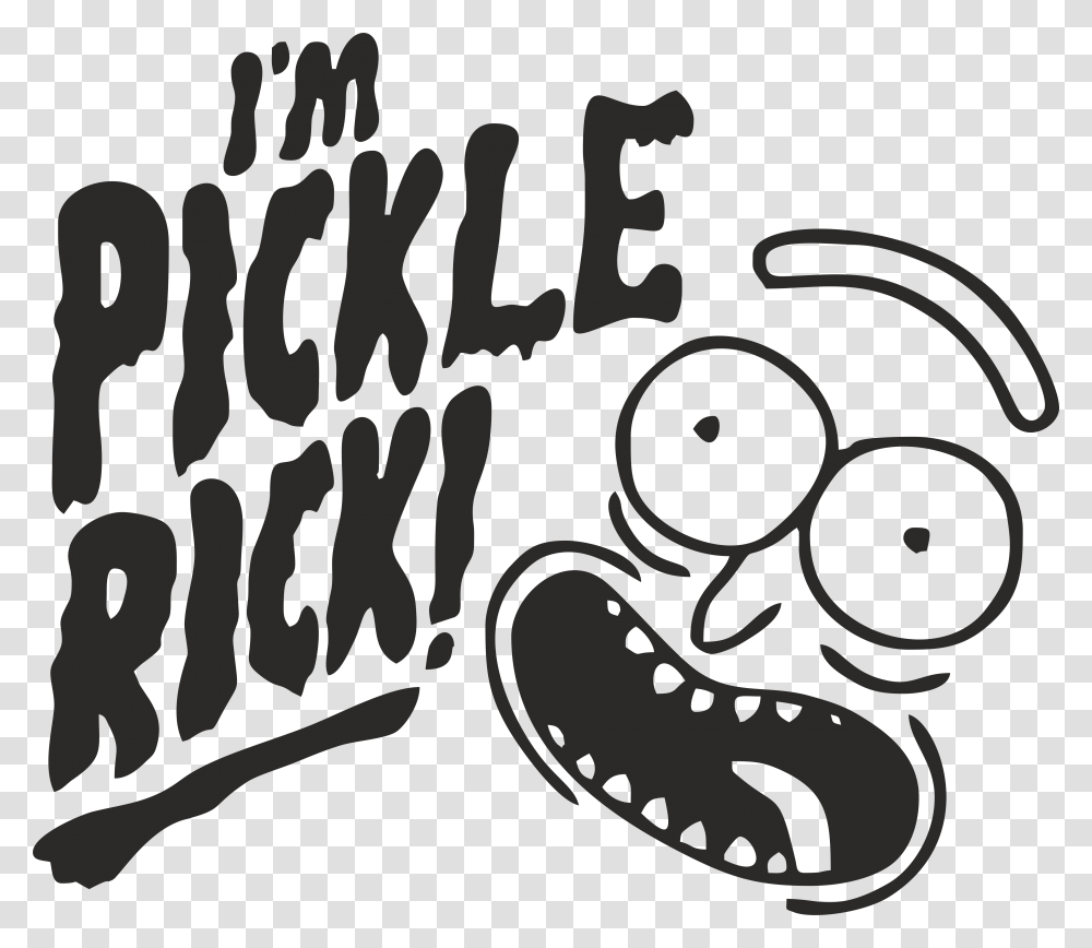 Rick Y Morty Vector, Label, Handwriting, Sticker Transparent Png