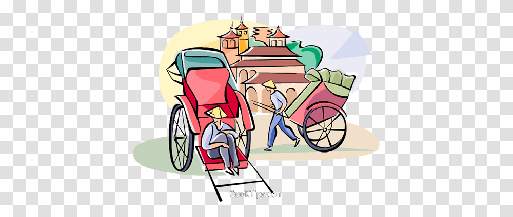 Rickshaw Drivers Waiting For A Fair Royalty Free Vector Clip Art, Vehicle, Transportation, Carriage, Person Transparent Png