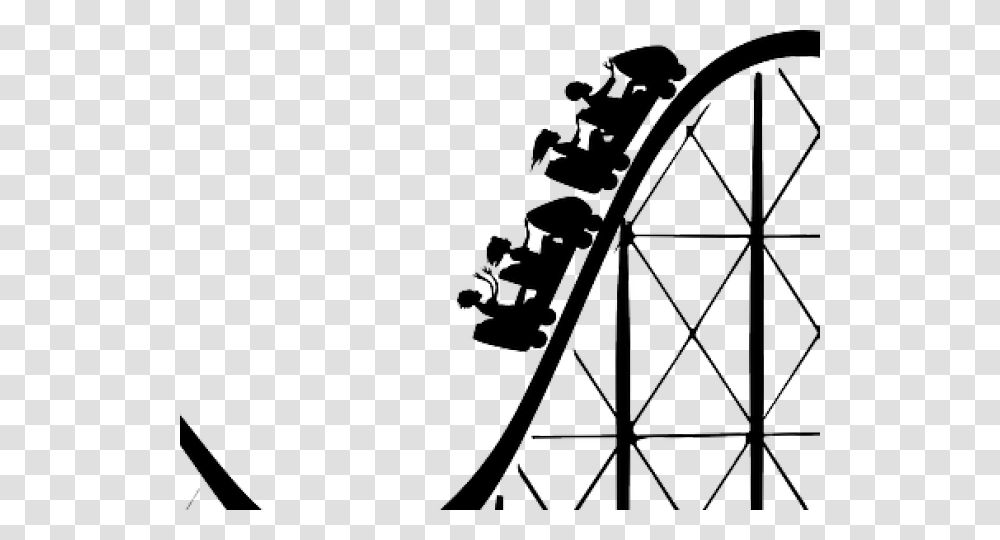 Ride Clipart Roller Coaster Roller Coaster Black And White Clipart, Amusement Park, Ferris Wheel, Chandelier, Lamp Transparent Png