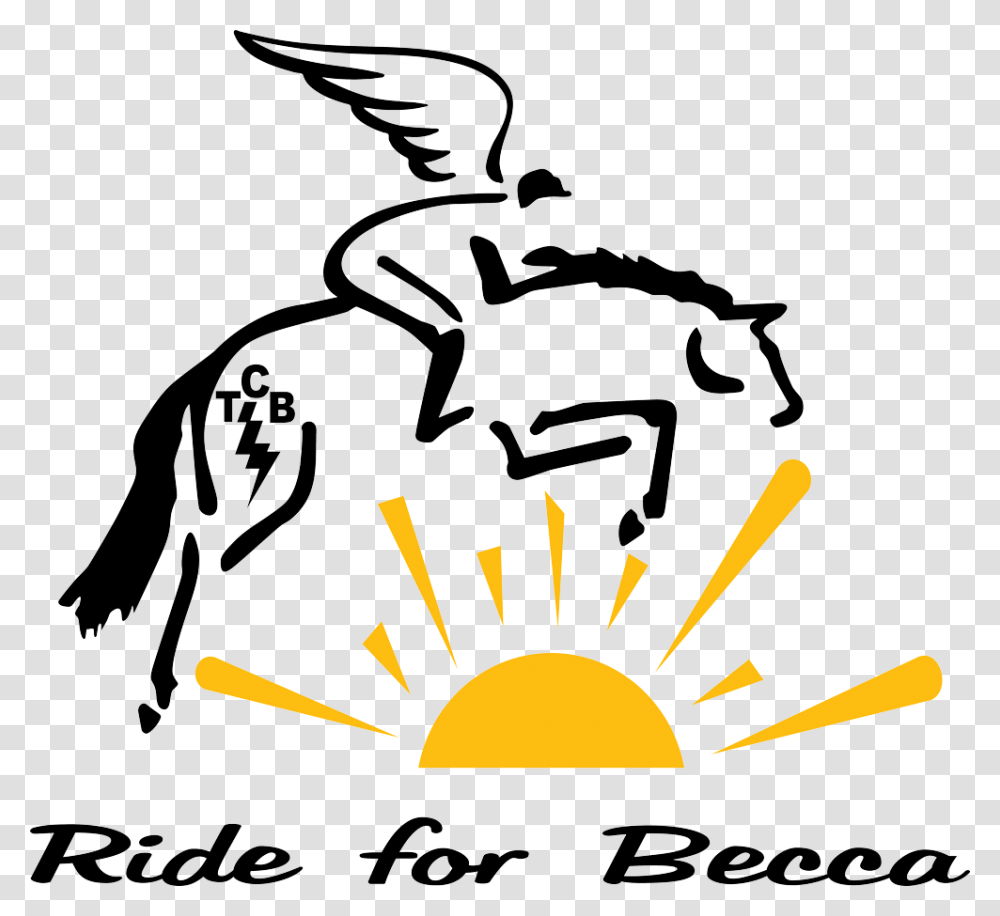 Ride For Becca, Stencil, Silhouette Transparent Png