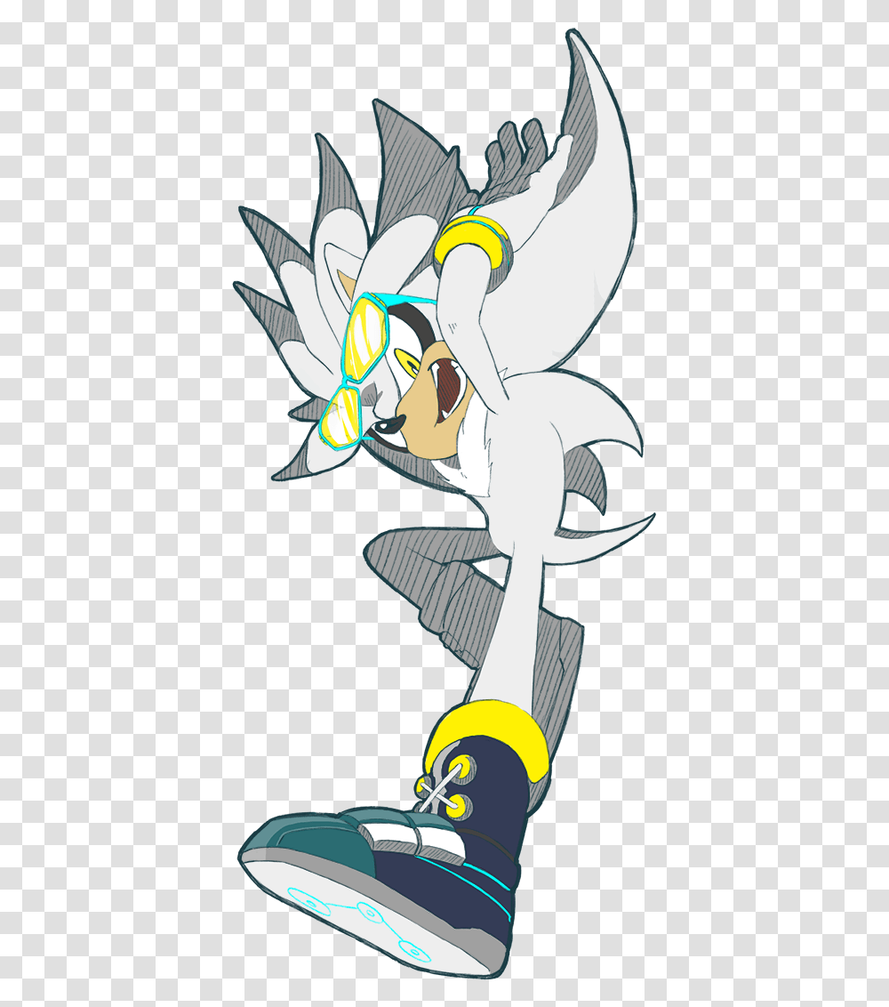 Riders Silver Chellchell Gaming Hedgehogs Silver The Hedgehog Sonic Riders Zero Gravity, Comics, Book, Outdoors Transparent Png