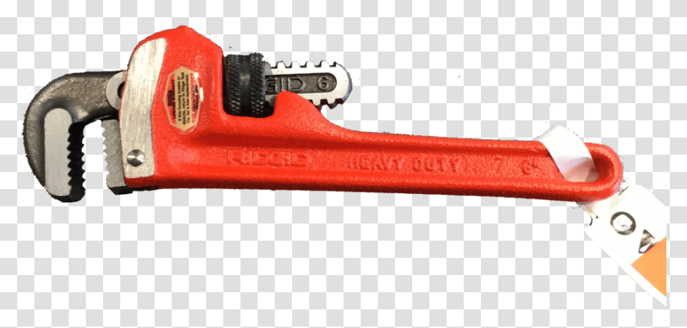Ridgid 6 Straight Pipe Wrench, Gun, Weapon, Weaponry Transparent Png