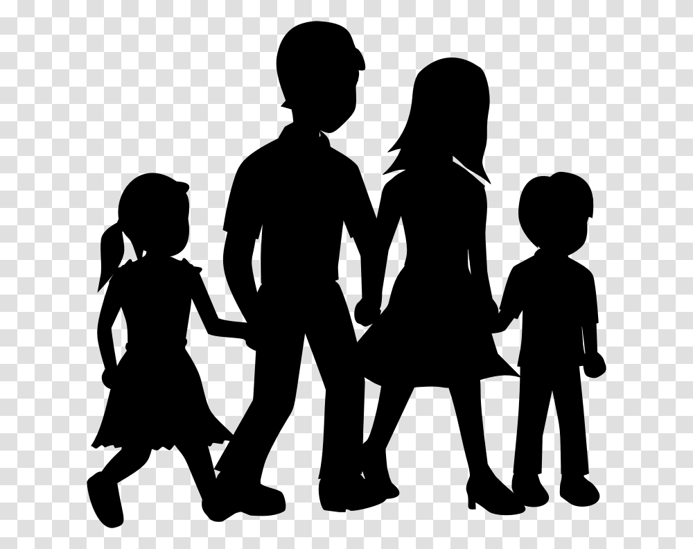 Ridiculously Happy Family Silhouette Cartoon Family Silhouette Family Background, Gray, World Of Warcraft Transparent Png