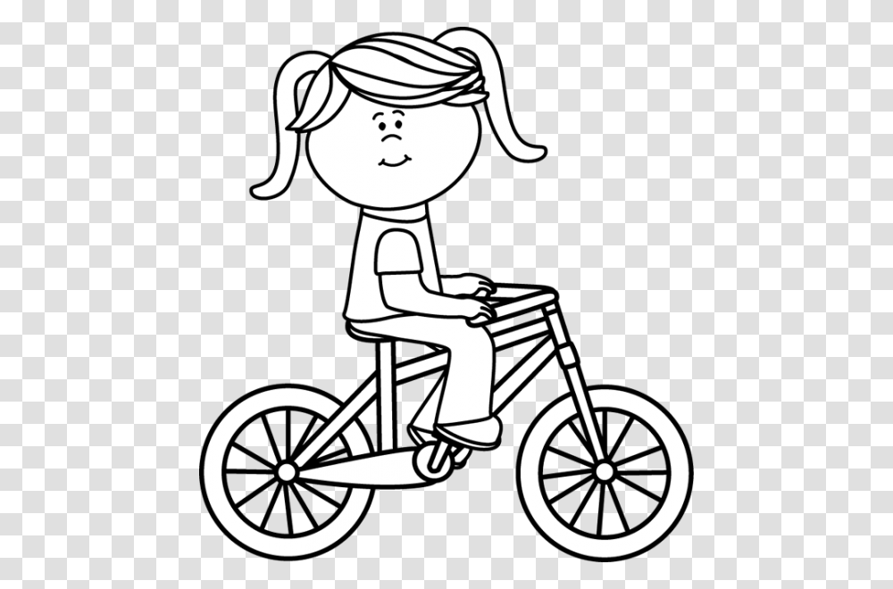 Riding Bicycle Clipart Black And White Nice Clip Art, Vehicle, Transportation, Tricycle, Motorcycle Transparent Png