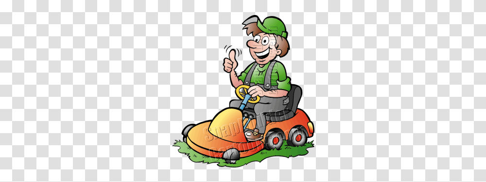 Riding Lawn Mower Cartoon, Tool, Person, Human Transparent Png