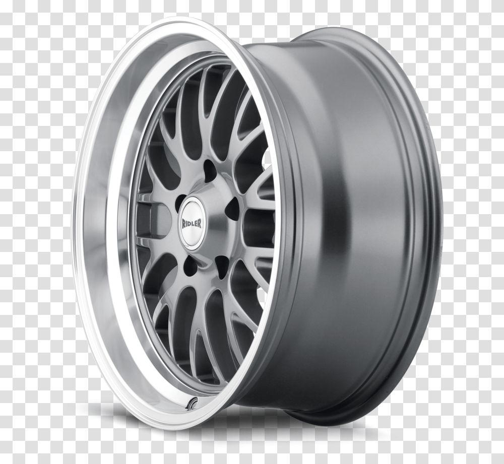 Ridlerwheel 607 Grey Machined Lip Natural Rubber, Tire, Car Wheel, Spoke, Alloy Wheel Transparent Png