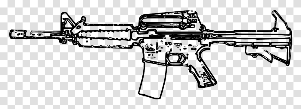 Rifle Automatic Gun Weapon Free Photo Ar 15 Clip Art, Weaponry, Machine Gun Transparent Png