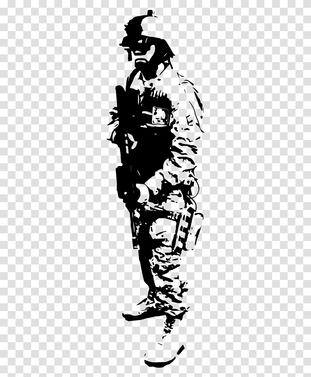 Rifle Silhouette Soldier Vector Art, Gray, World Of Warcraft Transparent Png