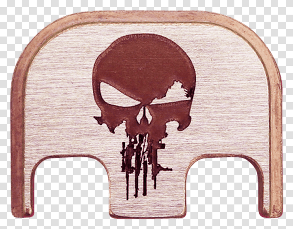 Rifle Skull Copper Brushed Finish Back Plate Plywood, Label, Stencil, Stain Transparent Png