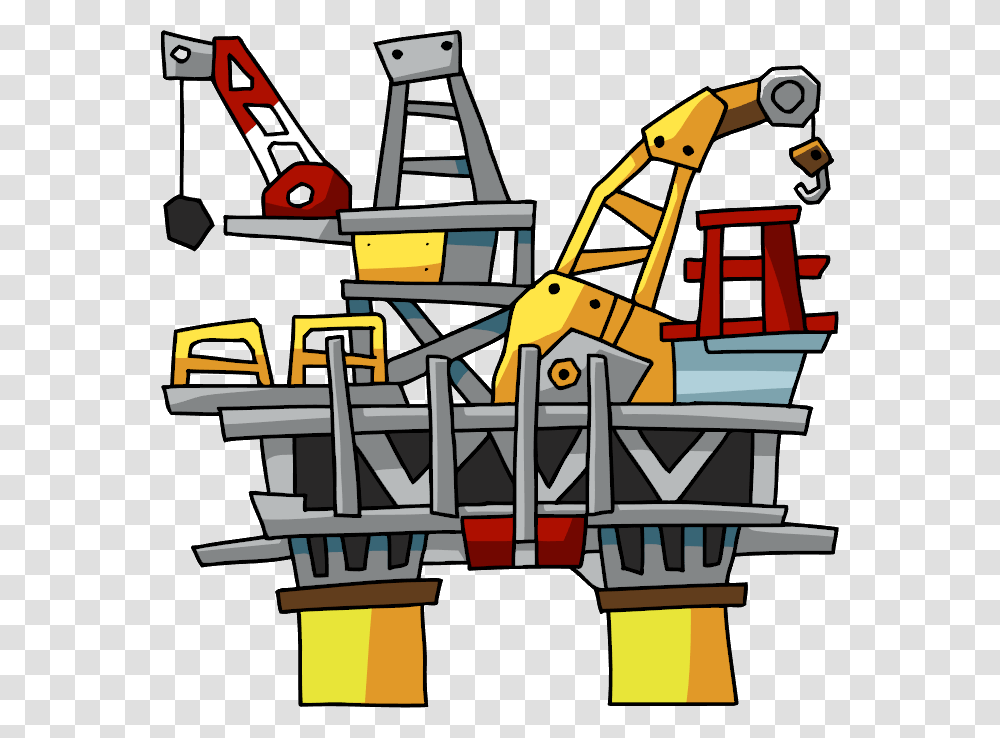 Rig Scribblenauts Wiki Fandom Oil Rig Cartoon, Bulldozer, Tractor, Vehicle, Transportation Transparent Png