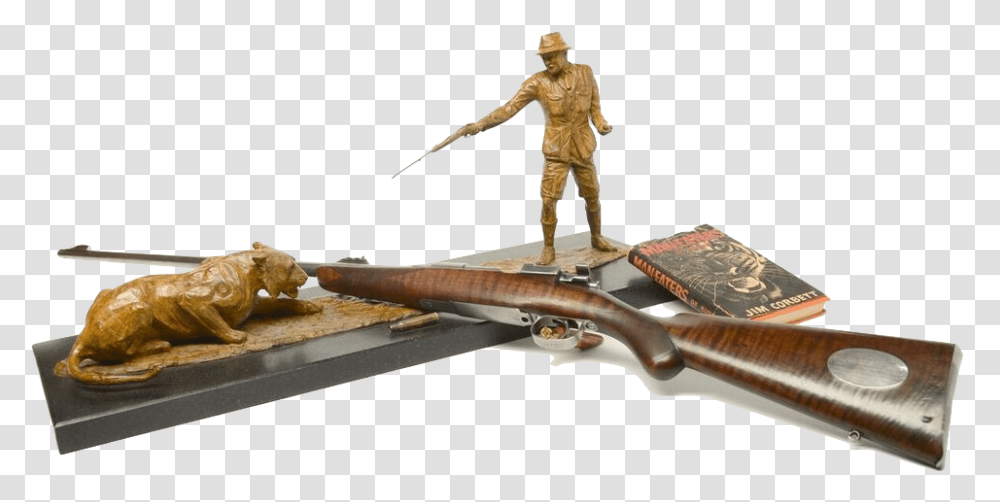 Rigby Honours The Legacy Of Jim Corbett With Limited .275 Rigby Pre War, Person, Human, Figurine, Weapon Transparent Png