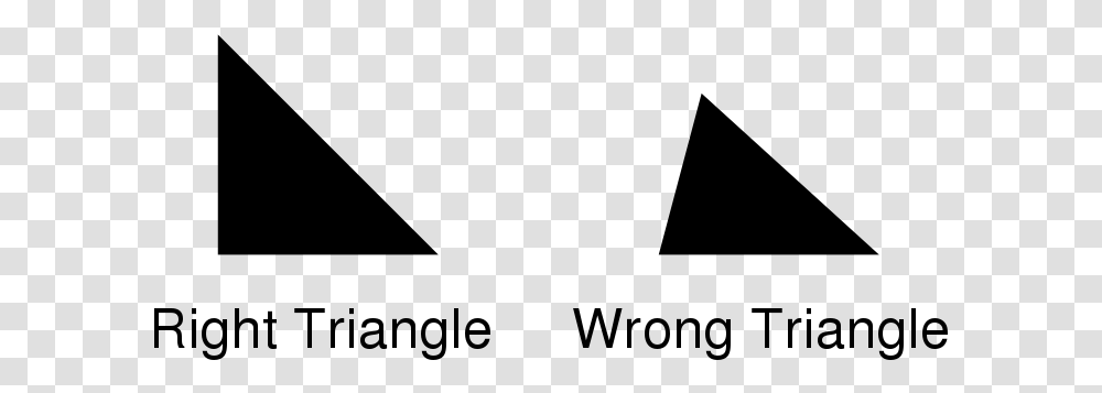 Right And Wrong Triangles Right Triangle Wrong Triangle, Gray, World Of Warcraft Transparent Png