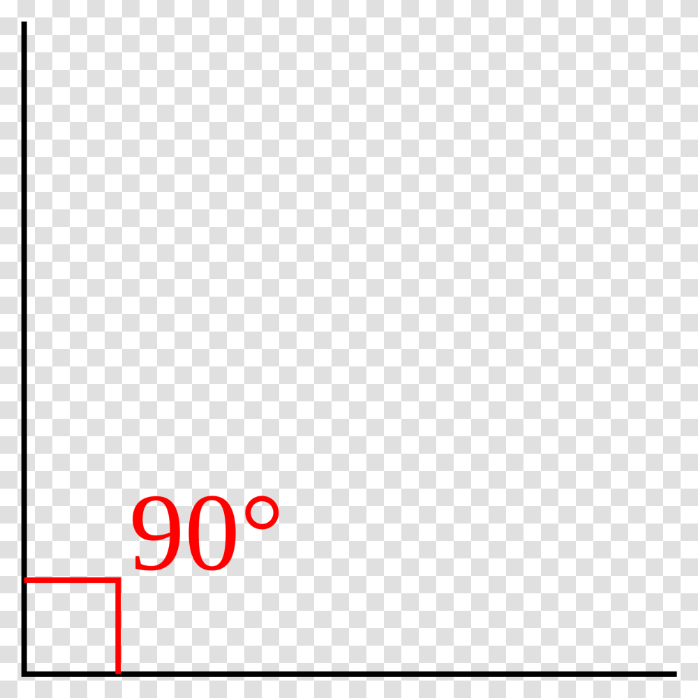 Right Angle 90 Degree, Number Transparent Png