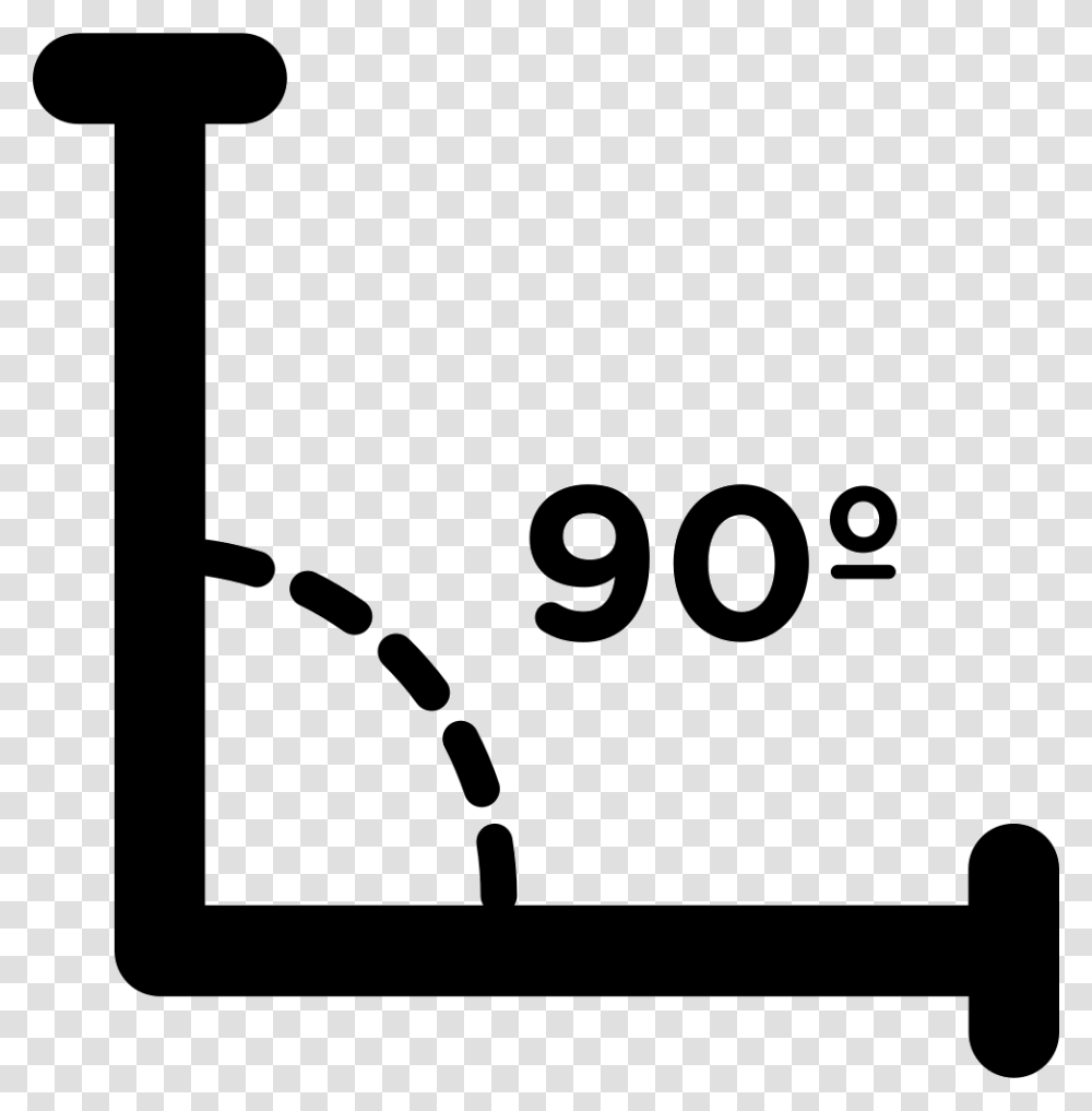 Right Angle Of 90 Degrees Angulo De, Number, Electronics Transparent Png