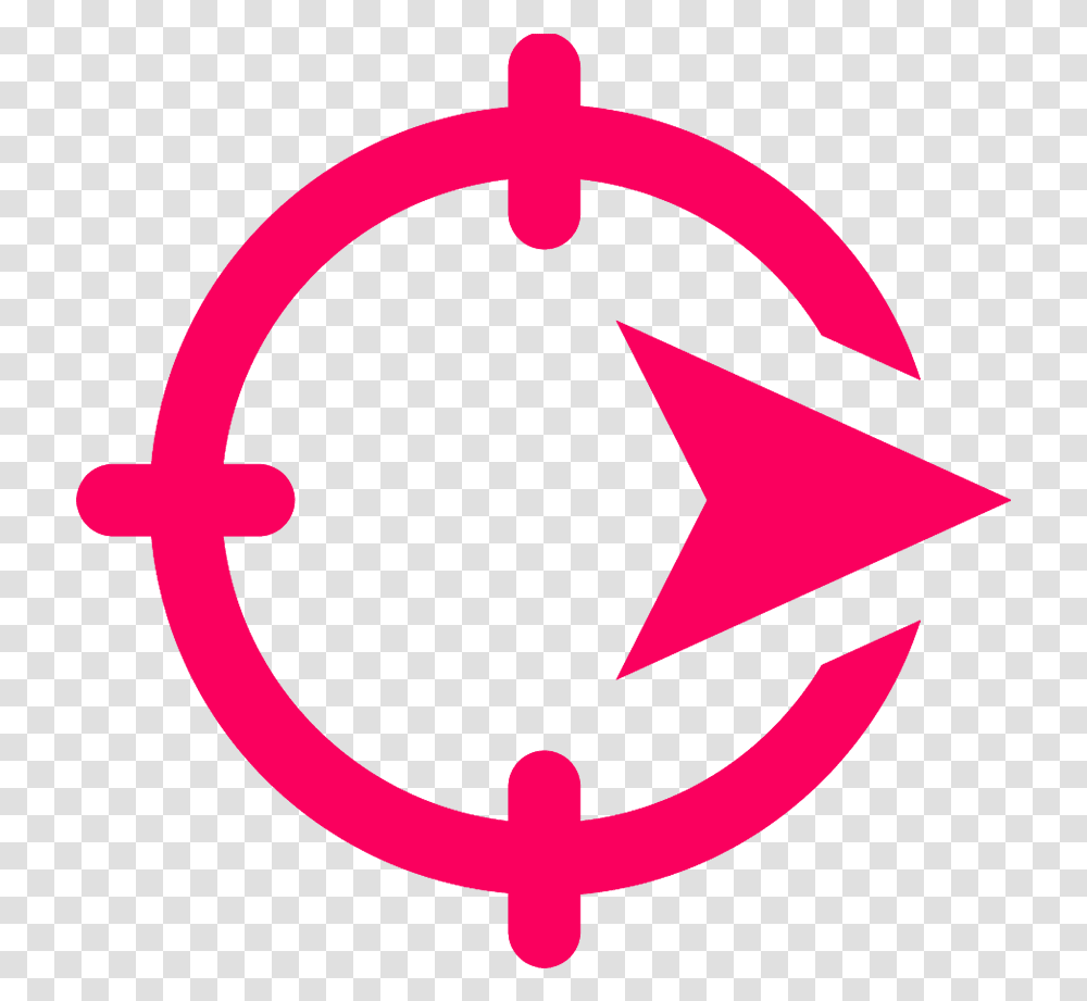 Right Arrow Target Icon Aim Bolt Vector Shape Clipart Watch Pink Icon, Symbol, Star Symbol, Antelope, Wildlife Transparent Png