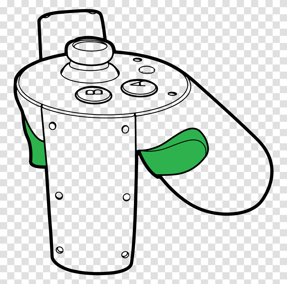 Right Controller, Green, Label Transparent Png