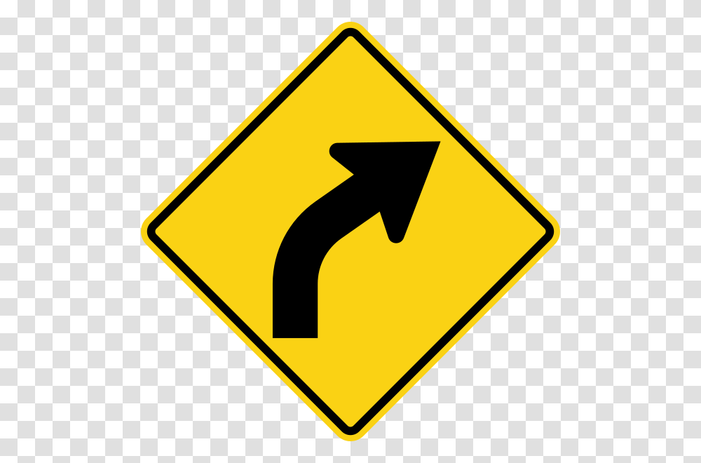 Right Curve Road Sign Transparent Png