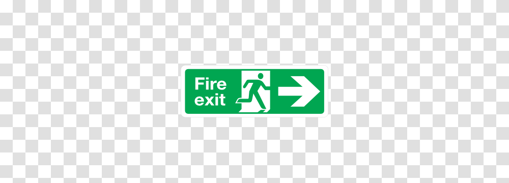 Right Fire Exit Sign Sticker, Road Sign, Recycling Symbol Transparent Png