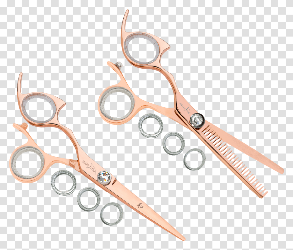 Right Hand Professional Swivel Rose Gold Titanium Cutting Metalworking Hand Tool, Scissors, Blade, Weapon, Weaponry Transparent Png