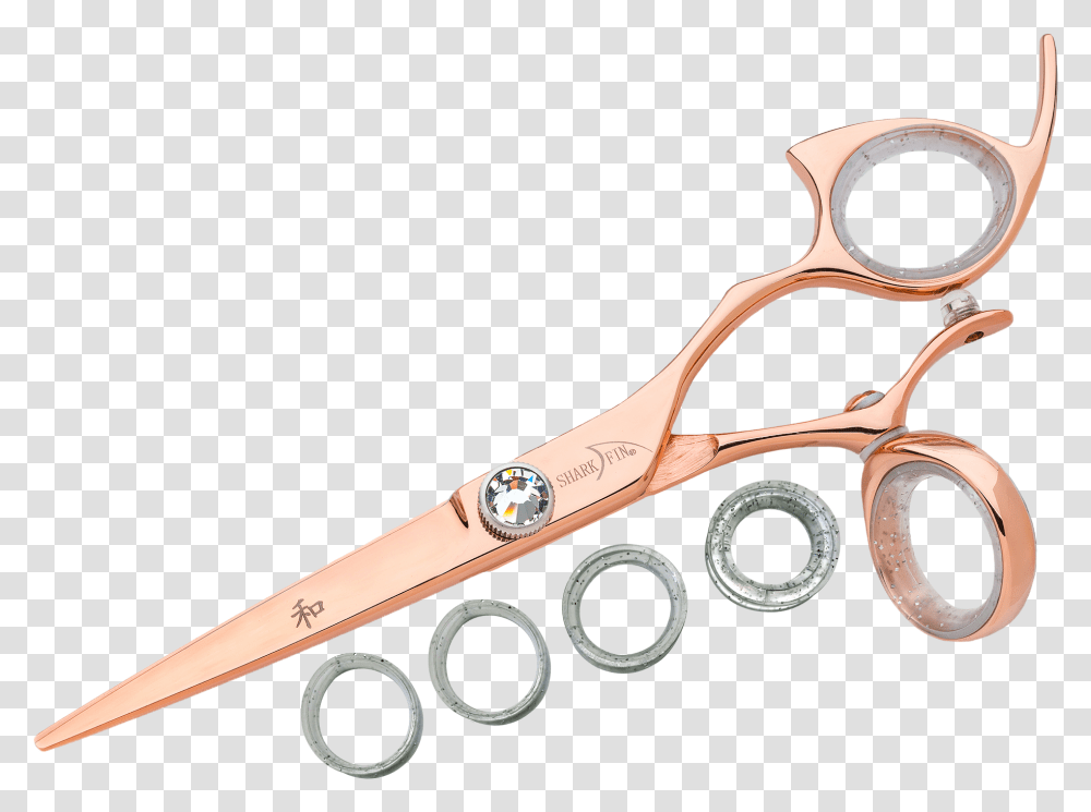 Right Hand Professional Swivel Rose Gold Titanium Cutting Shear Scissors, Blade, Weapon, Weaponry, Shears Transparent Png