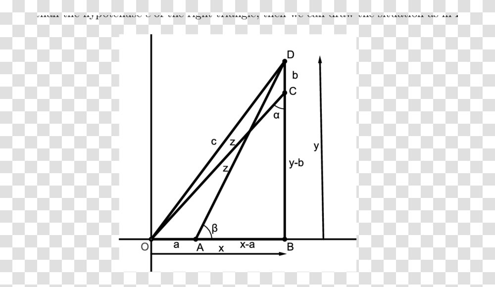 Right Triangle With Legs X And Y Where Z Is Less Than Plot, Diagram, Number Transparent Png