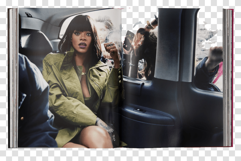 Rihanna Book, Jacket, Coat, Person Transparent Png